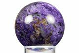 Polished Purple Charoite Sphere - Siberia #323496-1